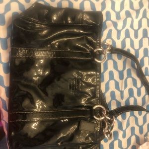 coach pattened leather bag